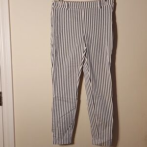 H&M pinstripe navy pant sz. 8